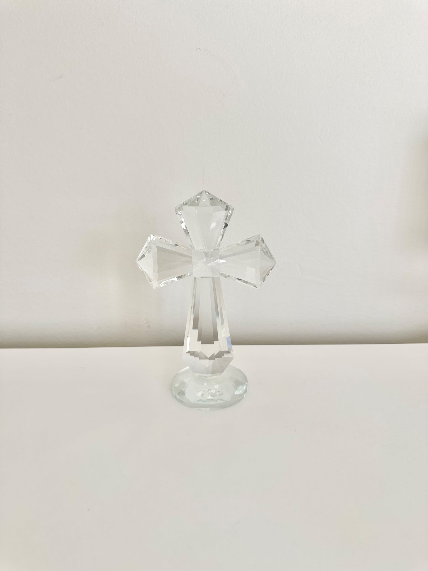 Large Crystal Decorative Glass Keepsake Cross