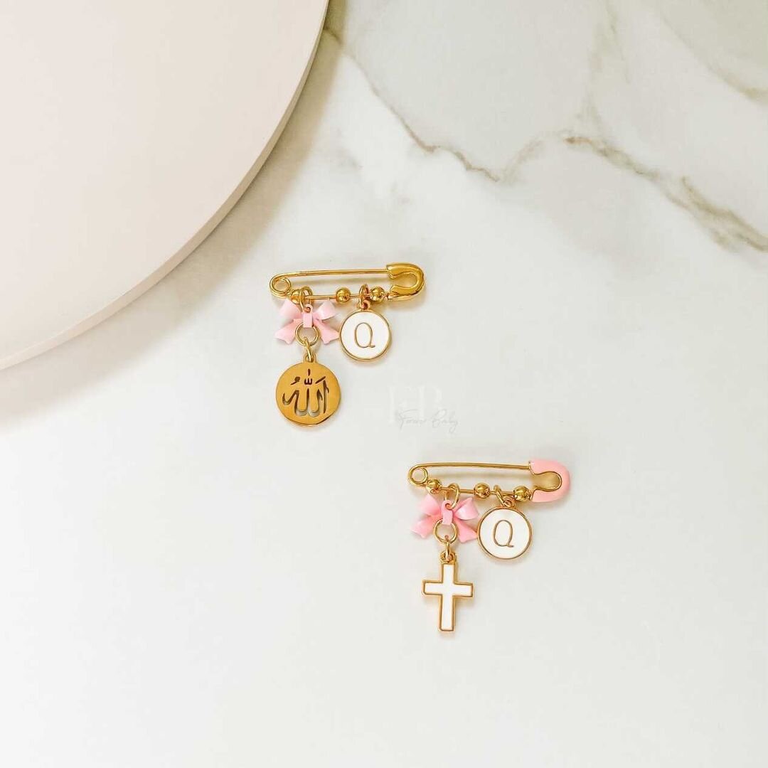 Pink Bow Pin - 3 Charms