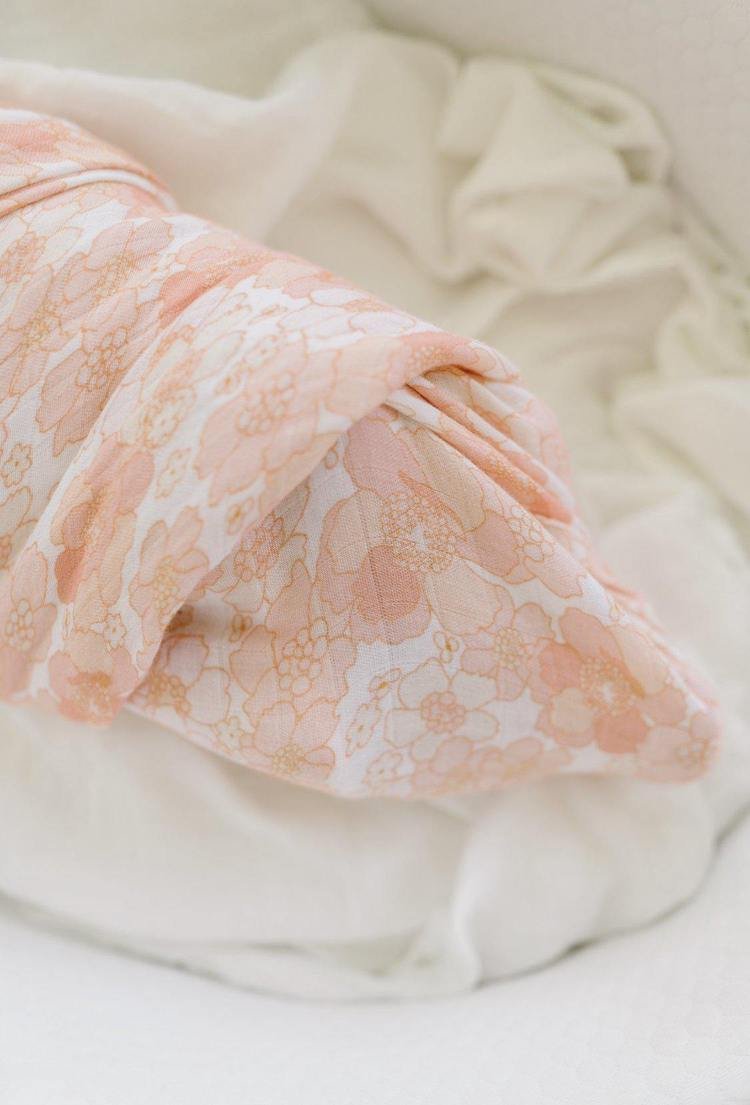 Peachy Bloom Swaddle