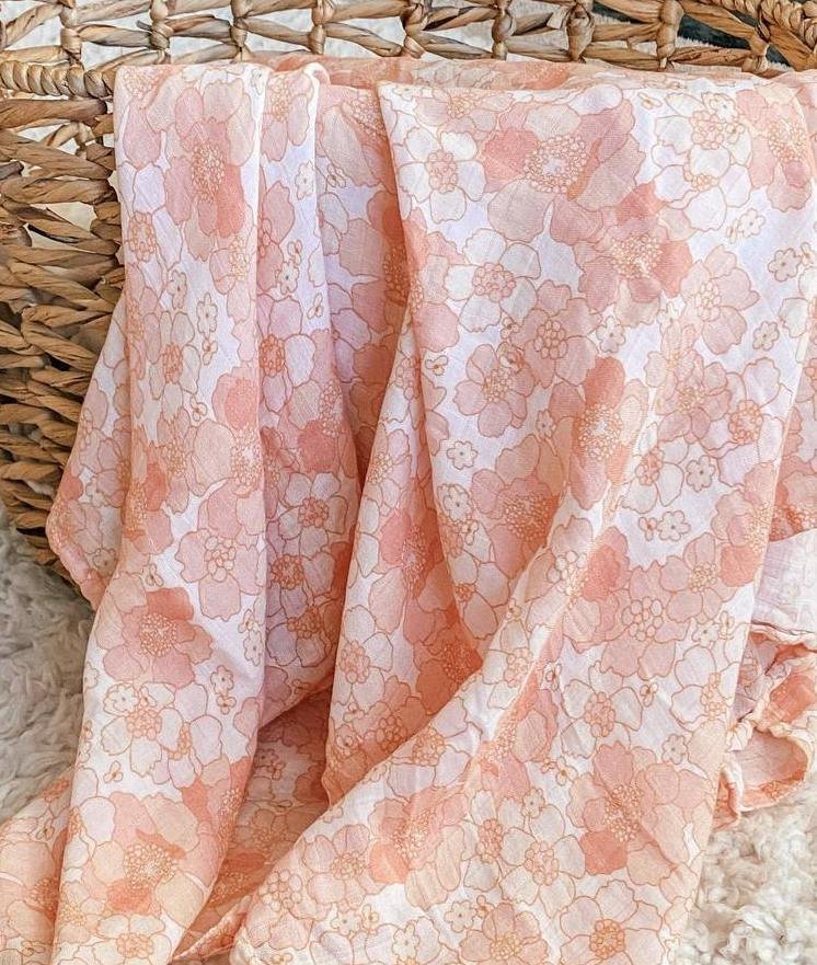 Peachy Bloom Swaddle