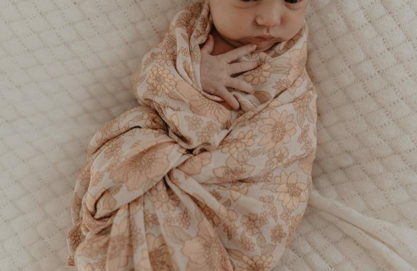 Neutral Bloom Swaddle