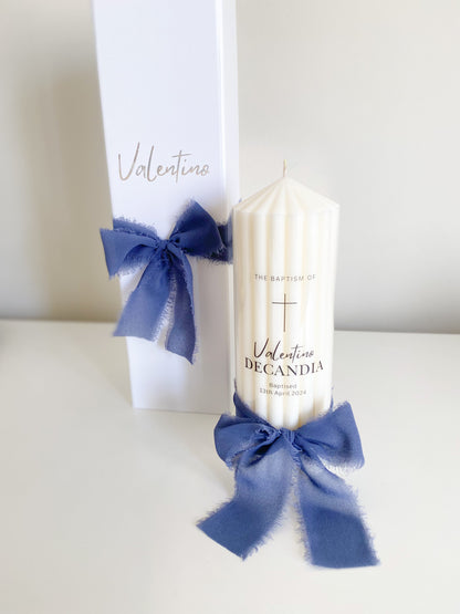 Chiffon Christening Baptism Candle