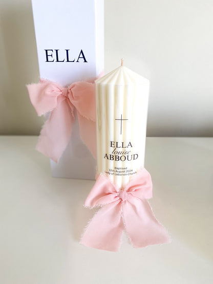 Custom Christening Baptism Candle