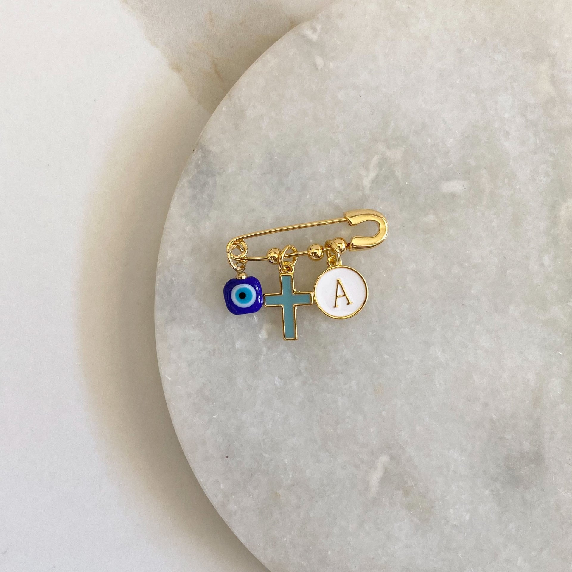 Stone Square Eye Pin Foreverbabyco