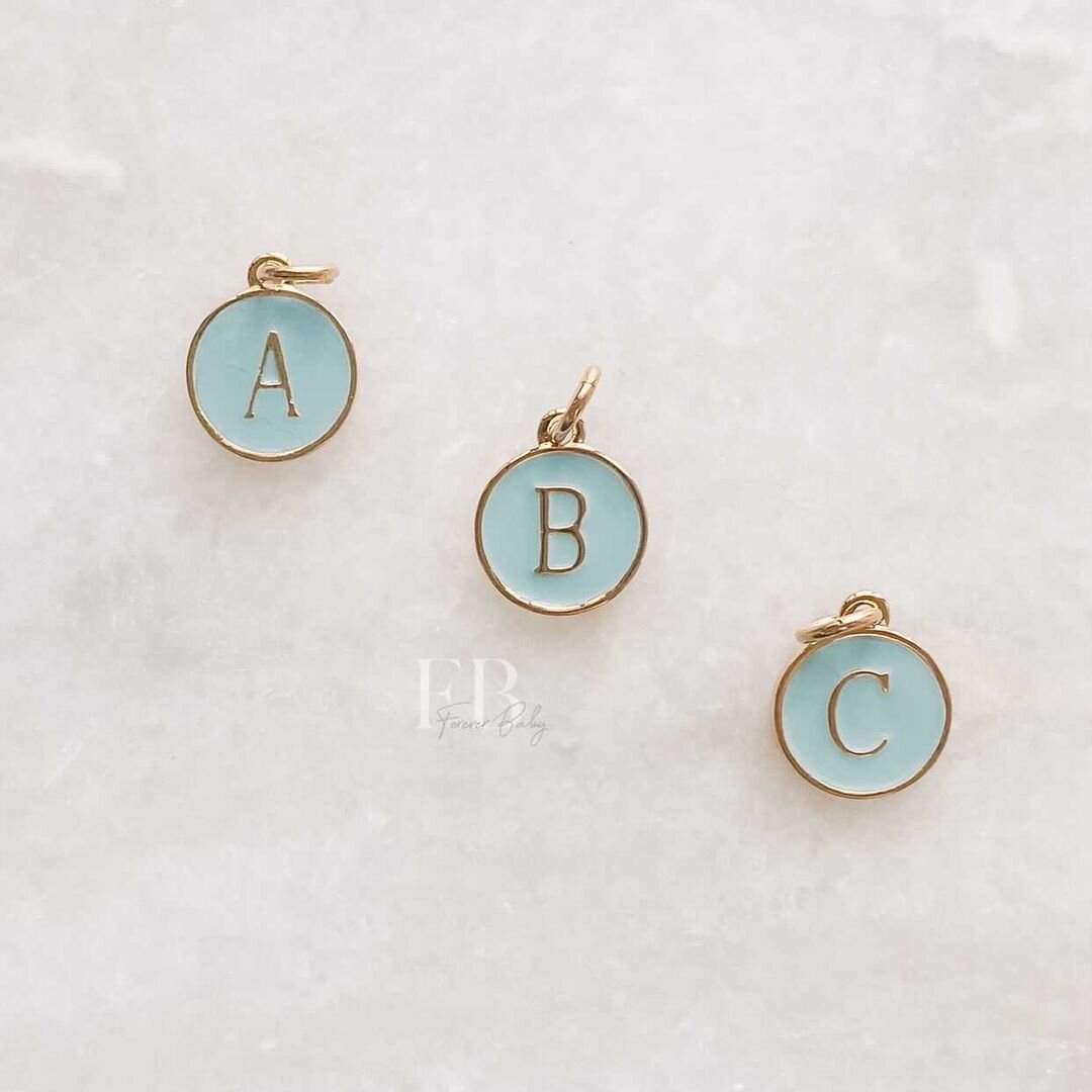 Enamel Blue / Gold Letter