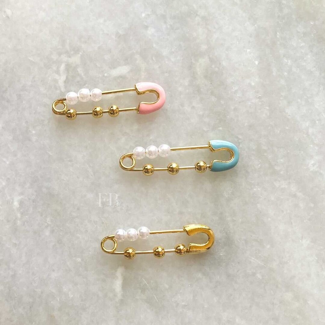 Gold Pearl Enamel Pin