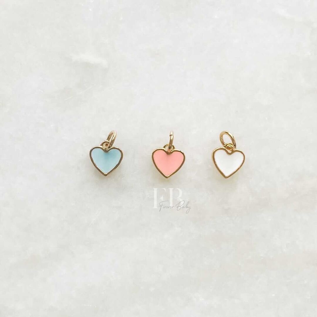 Gold Enamel Love Heart