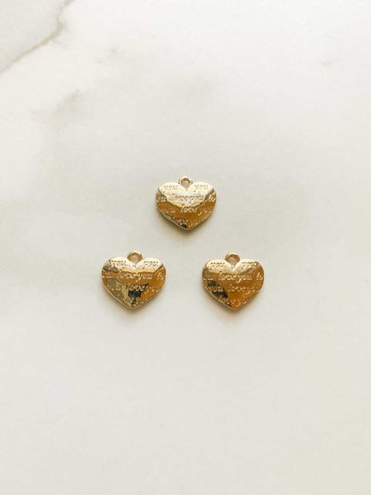 Gold Love You Heart