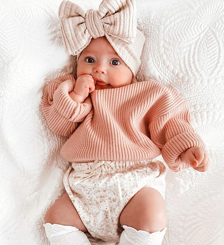 Oversized Topknot - Beige