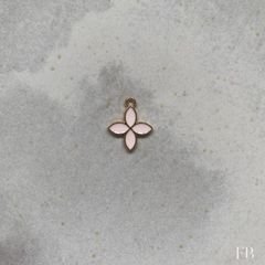 Gold Enamel Clover Cross