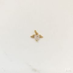 Gold Diamonte Angel Heart