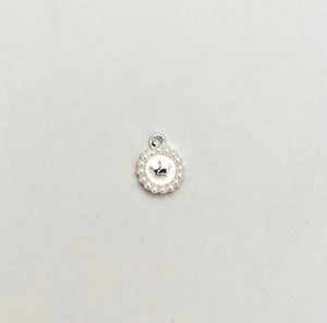 White Silver Enamel Pearl Crown