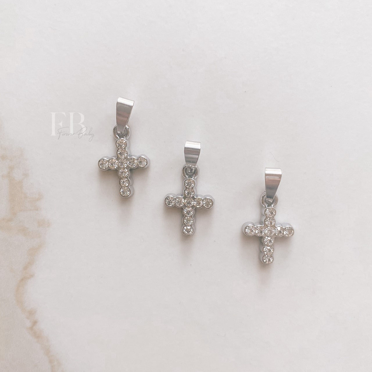 Silver Diamond Cross