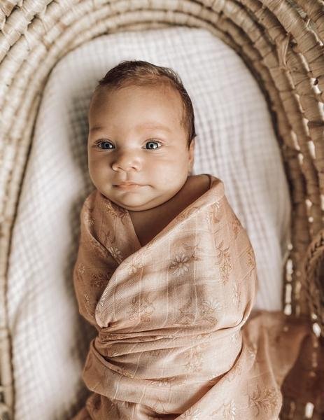Blush Floral Swaddle